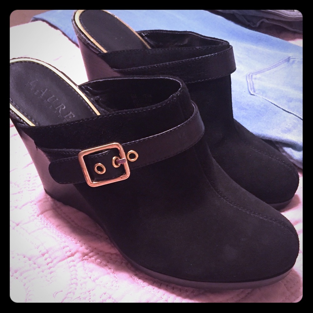 Black booties - Ralph Lauren, size 7